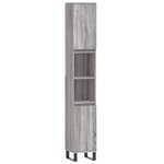 vidaXL Ensemble de meubles de salle de bain 3 Pièces Sonoma gris