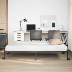 vidaXL Cadre de lit sans matelas pliable noir 107x203 cm acier