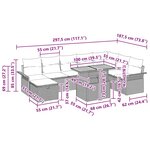vidaXL Set de canapé de jardin 9 pièces avec coussins gris en poly rotin