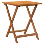vidaXL Table de jardin pliante Pliant Naturel 60 x 60 x 72 cm