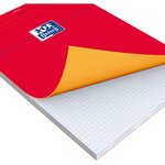 Bloc-notes A5 80 feuilles Quadrillé 80g Rouge OXFORD
