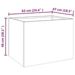 vidaXL Jardinière 62x47x46 cm acier corten