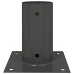vidaXL Ancre ronde au sol 12 Pièces Anthracite 15 x 15 x 15 cm métal