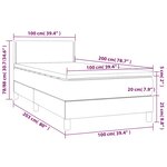 vidaXL Sommier à lattes de lit avec matelas LED Vert foncé 100x200 cm