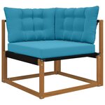 vidaXL Coussin de canapé d'extérieur 3 Pièces Bleu royal Polyester