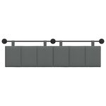 vidaXL Tête de lit suspendue Gris foncé Tissu