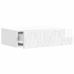 vidaXL Table d'appoint murale 87 5 x 34 5 x 17 cm Bois d'ingénierie