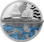 Pièce de monnaie en Argent 5 Dollars g 62.2 (2 oz) Millésime 2023 Three-Dimensional ARK OF NOAH 3D