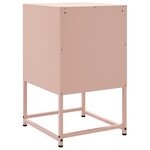 vidaXL Tables de chevet 2 Pièces rose 36x39x60 5 cm acier