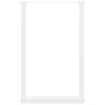 vidaXL Pieds de table de bar en U 2 pièces Blanc 60 x (90-91) cm Acier