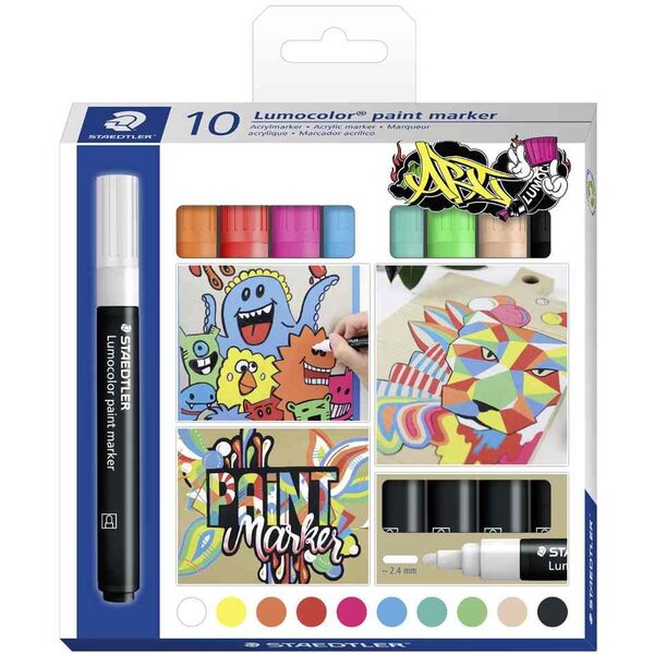 Lumocolor marqueur acrylique paint marker  étui de 10 staedtler