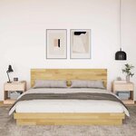 vidaXL Cadre de lit avec tête de lit sans matelas 180 x 200 cm