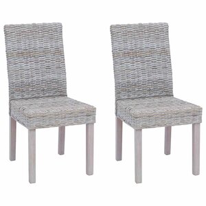 vidaXL Chaise de salle à manger GENDT 2 pc Blanchiment 45 x 54 x 93 cm