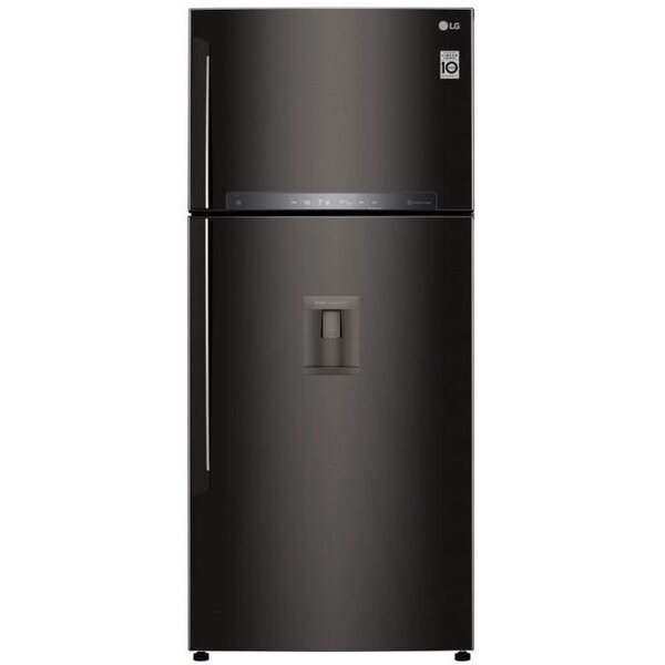Lg - gtf7850bl - réfrigerateur congélateur 2 portes - 509l (379l + 130l) - no frost - a++ - l78cm x h180cm - noir