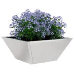 vidaXL Cache-pot de jardin 5 Pièces Argent 35 x 35 x 15 cm