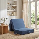 vidaXL Canapé-lit pliable 90 x 63 x 45 cm Bleu