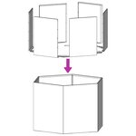 vidaXL Jardinière hexagone 69x60x45 cm acier inoxydable