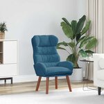 vidaXL Fauteuil relaxant Bleu 69 x 74 x 93 cm Velours