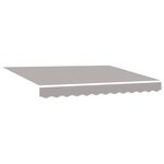 vidaXL Auvent Rétractable Gris clair 250 x 200 cm Polyester  Aluminium