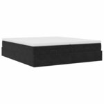 VidaXL Cadre de lit ottoman avec matelas noir 200x200cm velours