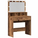 vidaXL Table de Toilette avec tiroir Bois ancien 80 x 41 x 134 5 cm