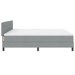 vidaXL Lit à ressort avec matelas & LED Gris clair 200x200 cm Tissu