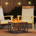 vidaXL Braise Marron 50 x 50 x 35 cm Acier Corten