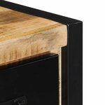 vidaXL Meuble TV 100x30x25 cm bois massif de manguier brut
