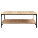vidaXL Table basse chêne sonoma 100x100x40 cm bois d'ingénierie