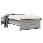 vidaXL Cadre de lit Sonoma gris 80 x 200 cm Bois d'ingénierie
