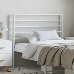 vidaXL Tête de lit métal blanc 100 cm