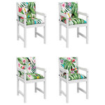 vidaXL Coussins de chaise à dossier bas lot de 4 multicolore tissu