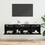 vidaXL Meubles TV muraux 2 Pièces Chêne noir 60 x 30 x 30 cm
