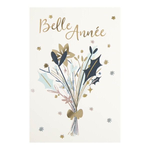 Carte De Vœux Céleste Bouquet Houx - Draeger paris