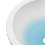vidaXL Vasque à poser blanc et bleu rond Φ41x14 cm céramique