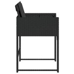 vidaXL Chaises de jardin lot de 4 avec coussins noir résine tressée