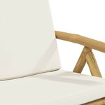 vidaXL Chaises inclinables de jardin pliantes lot de 4 coussins bambou