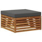 vidaXL Pouf d'Extérieur Bois d'Acacia Massif Naturel