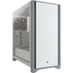 CORSAIR Boîtier PC 4000D- Moyen Tour - Verre trempé - Blanc (CC9011199WW)