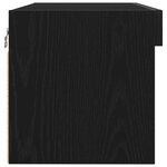 Buffet TV vidaXL avec éclairage LED Chêne noir 80x30x30 cm