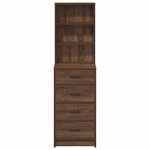 vidaXL Haut Armoire Chêne marron 40 x 41 x 135 cm Bois d'ingénierie
