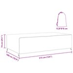 vidaXL Housse pour mobilier d'extérieur Noir 315 x 180 x 74 cm 420D