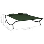 vidaXL Lit de repos d'extérieur tissu vert