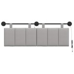 vidaXL Tête de lit suspendue Avec lumière LED Gris nuage Tissu