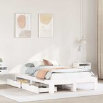 vidaXL Cadre de lit sans matelas blanc 120x200 cm bois de pin massif