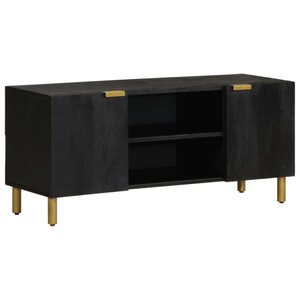 vidaXL Meuble TV noir 105x33x46 cm bois d'ingénierie
