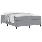 vidaXL Lit à ressorts avec matelas Gris clair 140 x 190 cm tissu