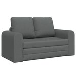 vidaXL Canapé-lit de sol 2-en-1 Gris foncé 148x71x83 cm Tissu