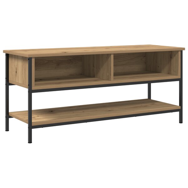 Meuble TV vidaXL en chêne artisan 100x35x45 cm en bois d'ingénierie et acier