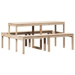 vidaXL Table de pique-nique 160x134x75 cm bois massif de pin